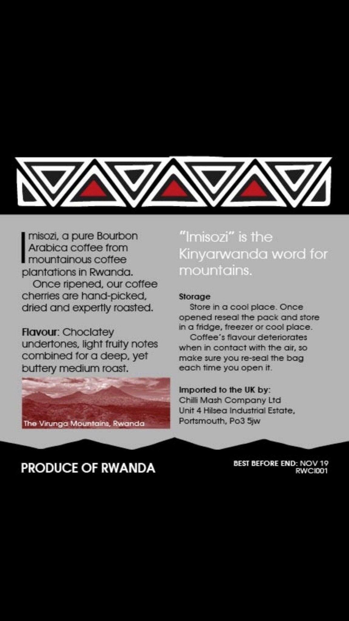 Premium Rwandan Coffee | 250g | Imisozi | Medium Roast | Ground - One Stop Chilli Shop