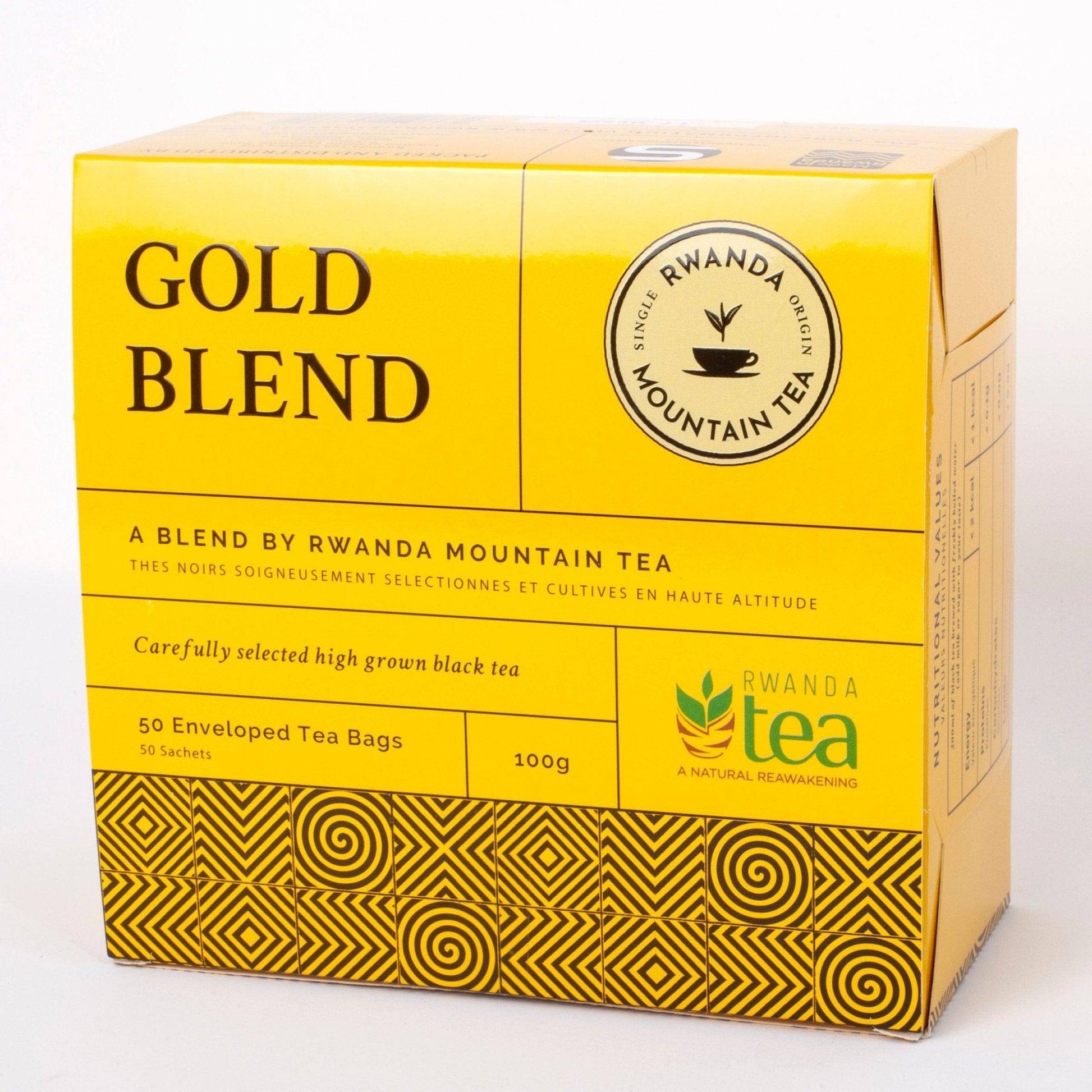 Gold Blend Black Tea | Rwanda Mountain Tea | 50 Teabags - One Stop Chilli Shop