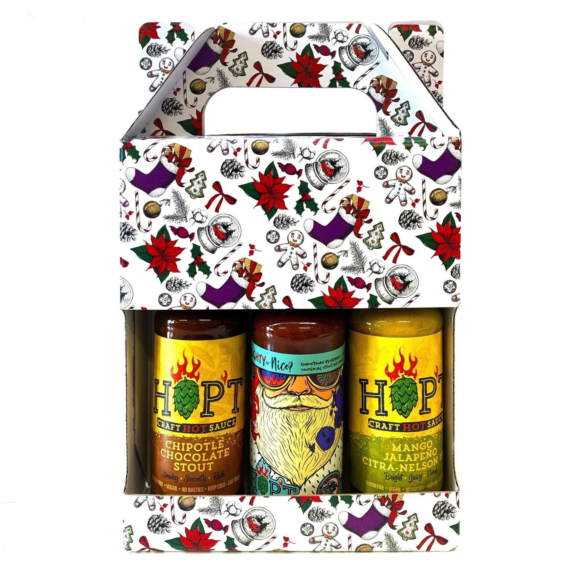 Hoppy Christmas! Triple Pack Gift Set | 3x 150ml | Hopt Sauces - One Stop Chilli Shop