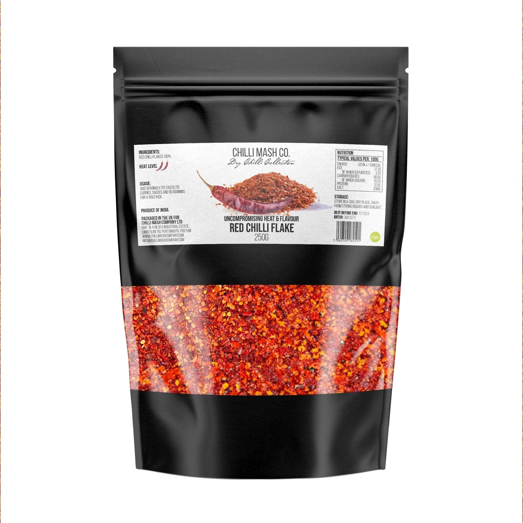 Red Chilli Flake 250g | Chilli Mash Company | Mild Spice from India - One Stop Chilli Shop