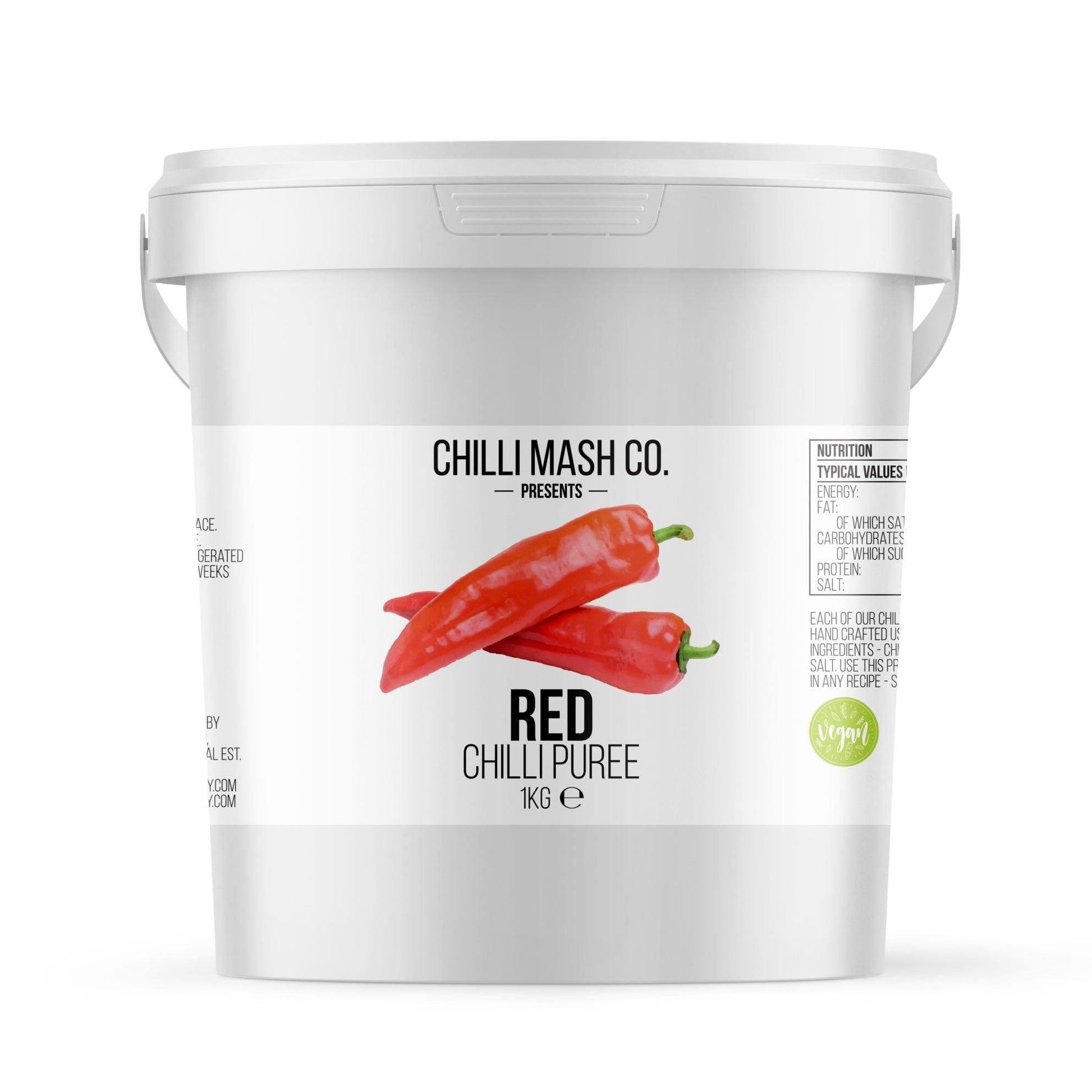 Red Chilli Puree | Chilli Mash Company | 1kg | Mild to Medium Chilli Paste - One Stop Chilli Shop