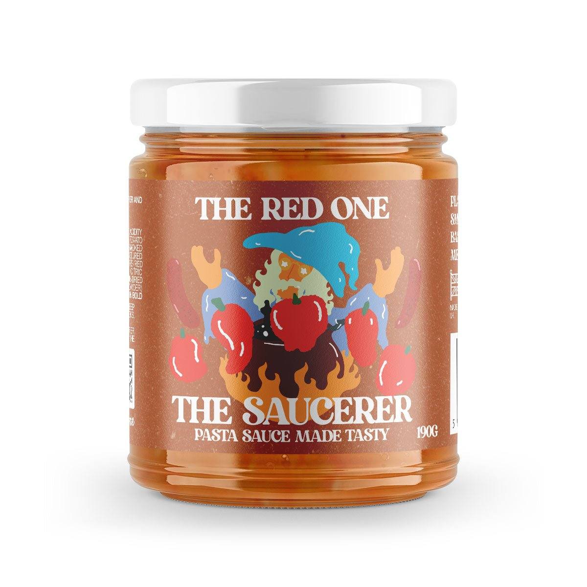 The Red One | 190g | The Saucerer | Pasta Sauce Made Tasty with Meat-Free Chorizo - One Stop Chilli Shop